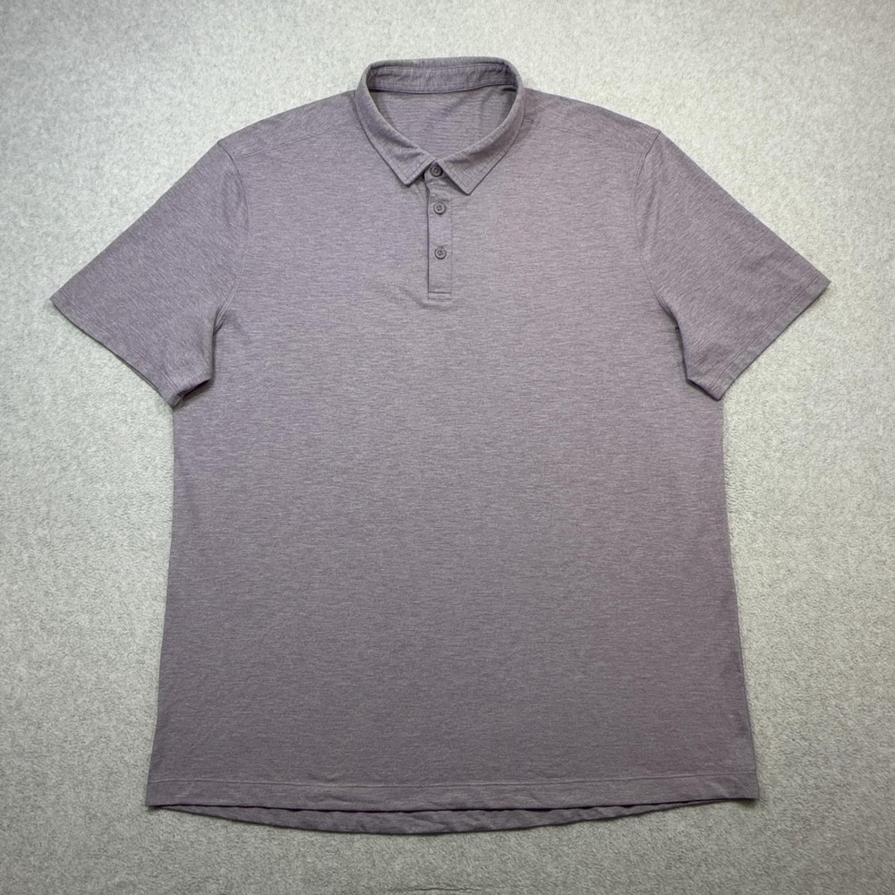 Lululemon Polo Shirt Mens XXL Purple Performance Golf Lightweight Stretch